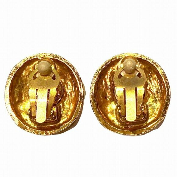 CHANEL Gold Logo Earrings - Picture 3 of 9
